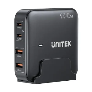 ראש מטען ל 4 יציאות בצבע שחור | Unitek P1229abk01 Eu