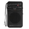 רדיו נייד AM/FM עם רמקול חזק וסאונד איכותי בעיצוב רטרו | Pure Acoustics RD-20