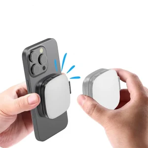 תאורת לד מגנטית לסמארטפון עם מראה מובנית, תומכת MagSafe ומתכווננת | F-662