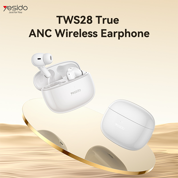 אוזניות אלחוטיות בלוטוס ANC וסינון רעשים בשיחה, עם מגע חכם וסאונד חד | Yesido TWS28