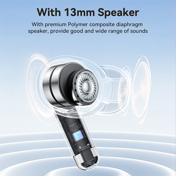 אוזניות אלחוטיות בלוטוס ANC וסינון רעשים בשיחה, עם מגע חכם וסאונד חד | Yesido TWS28