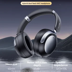 אוזניות קשת אלחוטיות עם סינון רעשים כפול עם חיי סוללה של עד 60 שעות | Yesido EP07