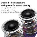 בידורית קריוקי ניידת 40W עם מיקרופון ורמקולים כפולים 6.5 אינץ׳ | Yesido YSW29