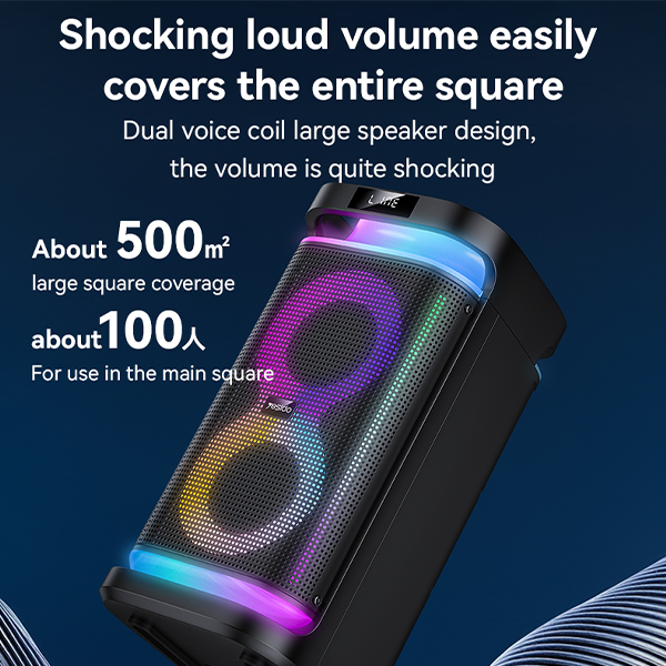 בידורית קריוקי ניידת 40W עם מיקרופון ורמקולים כפולים 6.5 אינץ׳ | Yesido YSW29