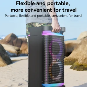 בידורית קריוקי ניידת 40W עם מיקרופון ורמקולים כפולים 6.5 אינץ׳ | Yesido YSW29