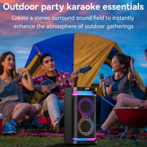 בידורית קריוקי ניידת 40W עם מיקרופון ורמקולים כפולים 6.5 אינץ׳ | Yesido YSW29