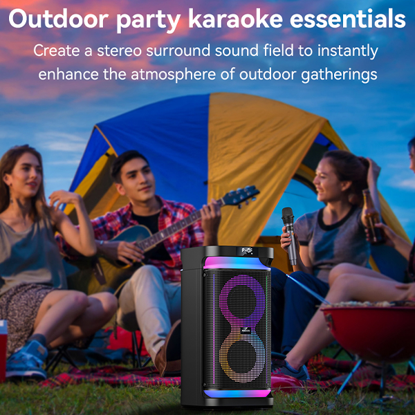 בידורית קריוקי ניידת 40W עם מיקרופון ורמקולים כפולים 6.5 אינץ׳ | Yesido YSW29