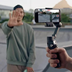 גימבל לסמארטפון DJI Osmo Mobile 7P אפור | 3 צירים עם חצובה, מוט סלפי ומעקב חכם
