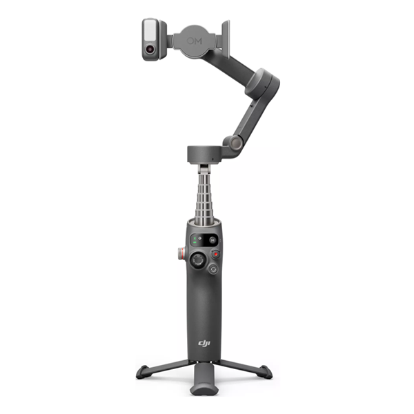 גימבל לסמארטפון DJI Osmo Mobile 7P אפור | 3 צירים עם חצובה, מוט סלפי ומעקב חכם