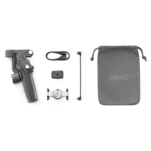 גימבל לסמארטפון DJI Osmo Mobile 7P אפור | 3 צירים עם חצובה, מוט סלפי ומעקב חכם