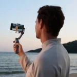 גימבל לסמארטפון DJI Osmo Mobile 7P אפור | 3 צירים עם חצובה, מוט סלפי ומעקב חכם