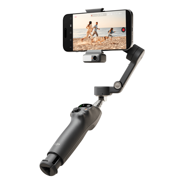 גימבל לסמארטפון DJI Osmo Mobile 7P אפור | 3 צירים עם חצובה, מוט סלפי ומעקב חכם