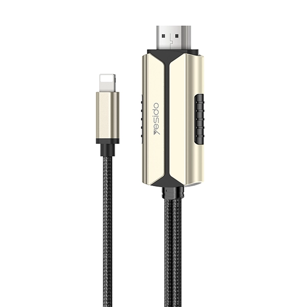 כבל HDMI ל-Lightning באורך 2 מטר ברזולוציה 1080p איכותי ועמיד | Yesido HM13