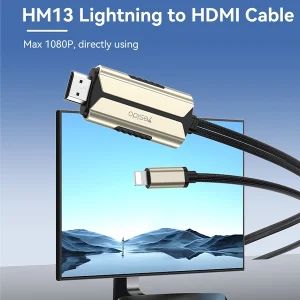 כבל HDMI ל-Lightning באורך 2 מטר ברזולוציה 1080p איכותי ועמיד | Yesido HM13