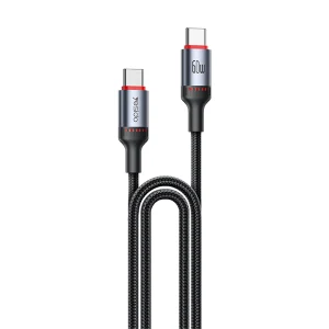 כבל טעינה USB-C 60W באורך 2 מטר מהיר עם סיבים קלועים לשמירה לאורך זמן | Yesido CA183
