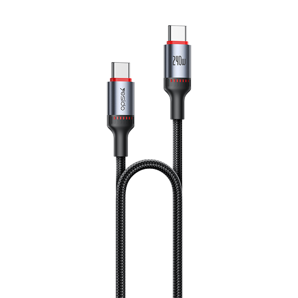 כבל טעינה מהירה Type-C בהספק 240W באורך 1 מטר עוצמתי ועמיד במיוחד | Yesido CA185