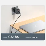 כבל טעינה מהירה Type-C בהספק 240W באורך 2 מטר עוצמתי ועמיד במיוחד | Yesido CA186