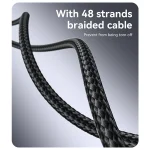 כבל טעינה מהירה Type-C בהספק 240W באורך 2 מטר עוצמתי ועמיד במיוחד | Yesido CA186