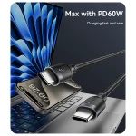 כבל נתונים וטעינה מהירה 60W חיבור Type-C באורך 2 מטר | Yesido CA192