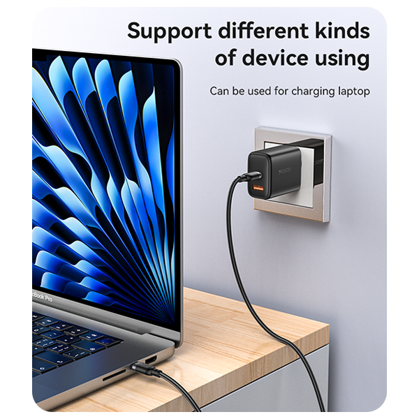 כבל נתונים וטעינה מהירה 60W חיבור Type-C באורך 2 מטר | Yesido CA192