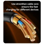 כבל נתונים וטעינה מהירה Type-C בהספק 60W באורך 30 ס"מ עמיד במיוחד | Yesido CA188