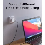 כבל נתונים וטעינה מהירה בהספק 60w מהיר עם נורת לד באורך 1.2 מטר | Yesido Ca181 10