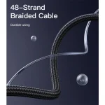 כבל נתונים וטעינה מהירה בהספק 60w מהיר עם נורת לד באורך 1.2 מטר | Yesido Ca181 11