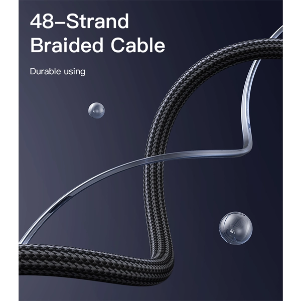 כבל נתונים וטעינה מהירה בהספק 60w מהיר עם נורת לד באורך 1.2 מטר | Yesido Ca181 11