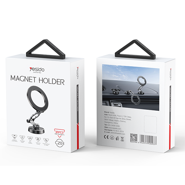מחזיק טלפון מגנטי לרכב תומך MagSafe עם חיבור יציב וסיבוב 360° | Yesido C203