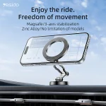 מחזיק טלפון מגנטי לרכב תומך MagSafe עם חיבור יציב וסיבוב 360° | Yesido C203
