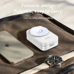 מטען אלחוטי 15W שחור לטעינת אייפון, AirPods ושעון מתקפל לשימוש ביתי | Yesido DS27