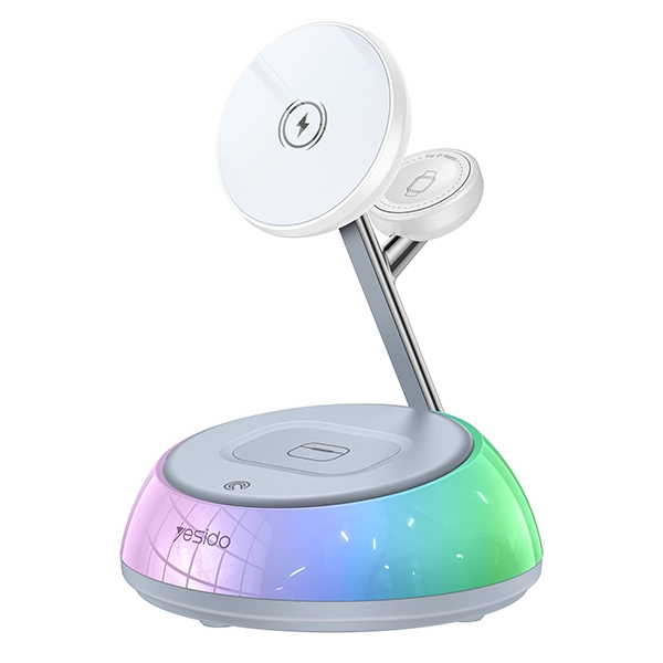 מטען אלחוטי 20.5W צבעוני לטעינת אייפון, AirPods ושעון איכותי ומעוצב | Yesido DS31