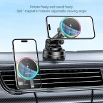 מטען אלחוטי לרכב 15W עם תאורת RGB, קירור מובנה וחיבור מגנטי | Yesido C315