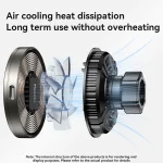 מטען אלחוטי לרכב 15W עם תאורת RGB, קירור מובנה וחיבור מגנטי | Yesido C315