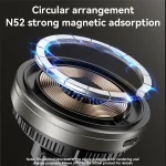 מטען אלחוטי לרכב 15W עם תאורת RGB, קירור מובנה וחיבור מגנטי | Yesido C315