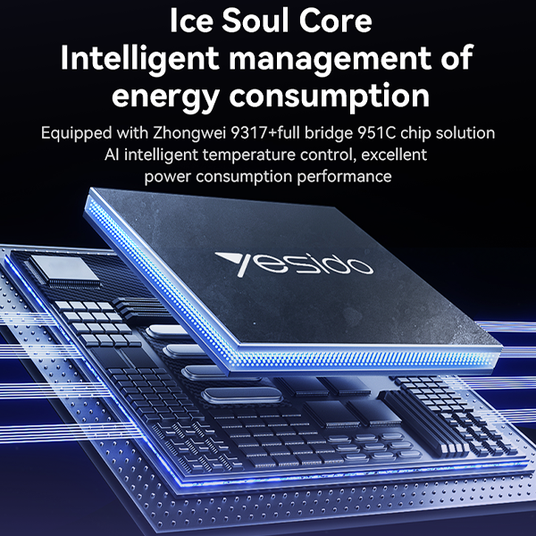 מטען אלחוטי לרכב 15W עם תאורת RGB, קירור מובנה וחיבור מגנטי | Yesido C315