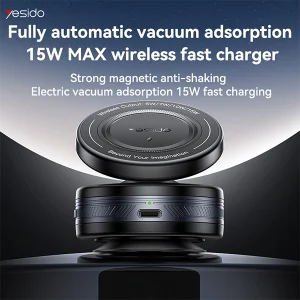 מעמד ואקום מגנטי לרכב 15w עם טעינה אלחוטית תומך Magsafe עוצמתי | Yesido C310 2
