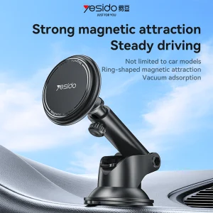 מעמד וואקום מגנטי לרכב עם תמיכה ב־MagSafe, זרוע מתכווננת ועיצוב פרימיום | Yesido C269