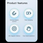 מעמד מגנטי לרכב 15W תומך MagSafe עם טעינה אלחוטית מהירה | Yesido C190