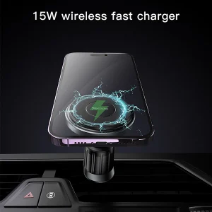 מעמד מגנטי לרכב 15W תומך MagSafe עם טעינה אלחוטית מהירה | Yesido C190