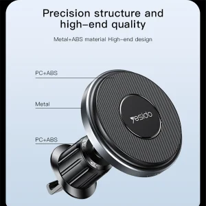 מעמד מגנטי לרכב 15W תומך MagSafe עם טעינה אלחוטית מהירה | Yesido C190