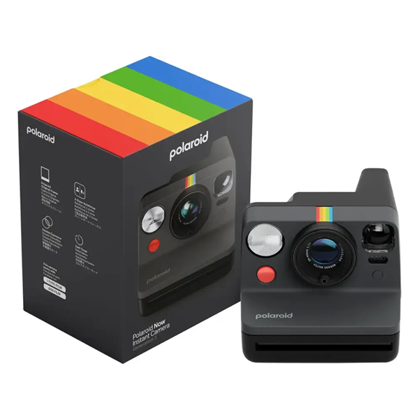 מצלמת פולארויד Polaroid Now Instant Camera Gen 3 בצבע שחור | לפיתוח מיידי ותוצאה אייקונית תוך 15 דקות