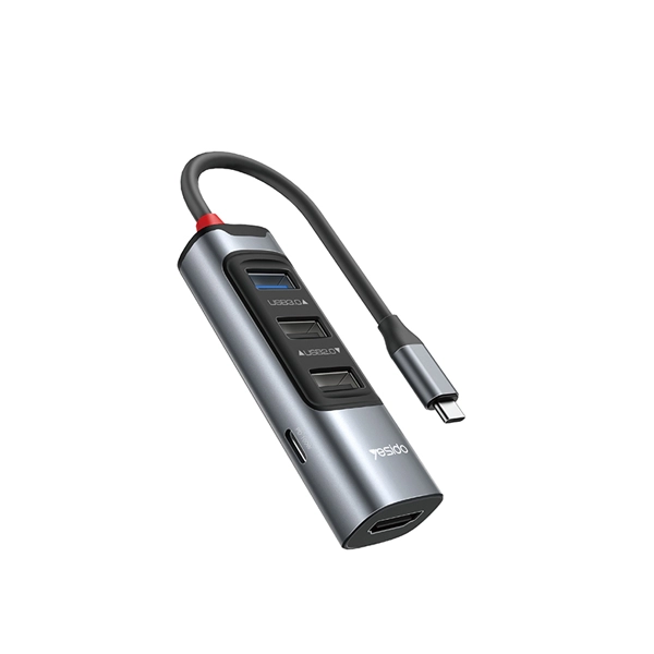 מתאם Otg מהיר 3 ב 1 עם חיבורי Type C, Usb ו Hdmi לנוחיות מקסימלית | Yesido Hb22 1