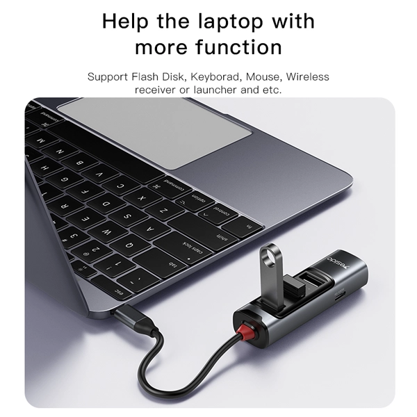 מתאם Otg מהיר 3 ב 1 עם חיבורי Type C, Usb ו Hdmi לנוחיות מקסימלית | Yesido Hb22 10