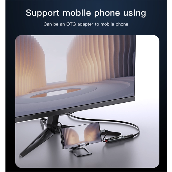 מתאם Otg מהיר 3 ב 1 עם חיבורי Type C, Usb ו Hdmi לנוחיות מקסימלית | Yesido Hb22 14