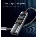 מתאם Otg מהיר 3 ב 1 עם חיבורי Type C, Usb ו Hdmi לנוחיות מקסימלית | Yesido Hb22 5