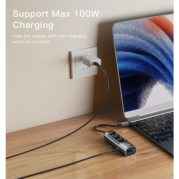 מתאם Otg מהיר 3 ב 1 עם חיבורי Type C, Usb ו Hdmi לנוחיות מקסימלית | Yesido Hb22 8