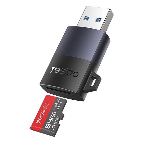 מתאם כרטיס זיכרון TF ל־USB-A מהיר וקומפקטי במיוחד | Yesido GS36