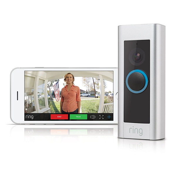 פעמון דלת חכם Ring Video Doorbell Pro לבן עם איכות וידאו 1080p | ראיית לילה וחיבור לאלכסה