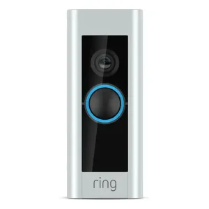 פעמון דלת חכם Ring Wired Doorbell Plus כסוף | מצלמה באיכות 1080p, זיהוי תנועה, Wi-Fi כפול